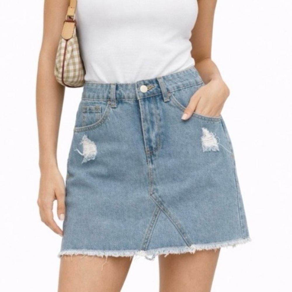 Nasty Gal Denim Y2K Mini Jean Skirt.